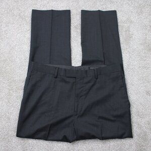 Banana Republic Pants Mens 33x28 Black Marzotto Super 120s Wool Standard Fit